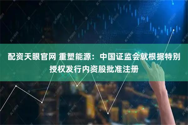 配资天眼官网 重塑能源：中国证监会就根据特别授权发行内资股批准注册