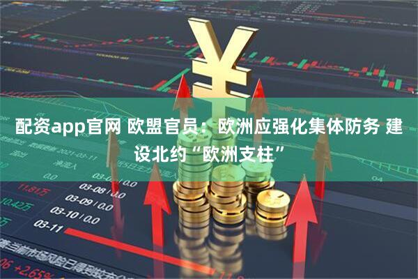配资app官网 欧盟官员：欧洲应强化集体防务 建设北约“欧洲支柱”